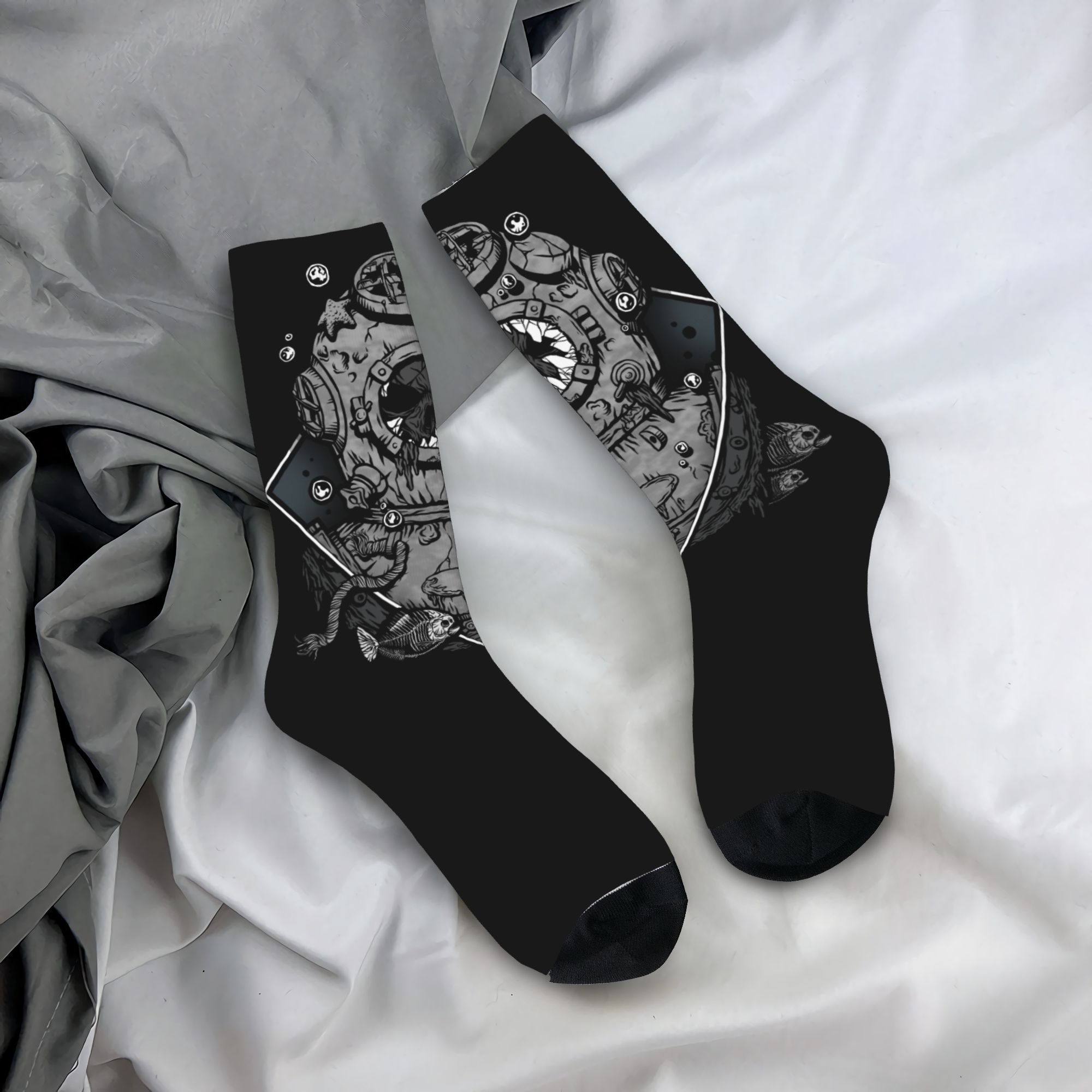 3D Printing Custom - Custom Funny Mens Scuba Diving Skull