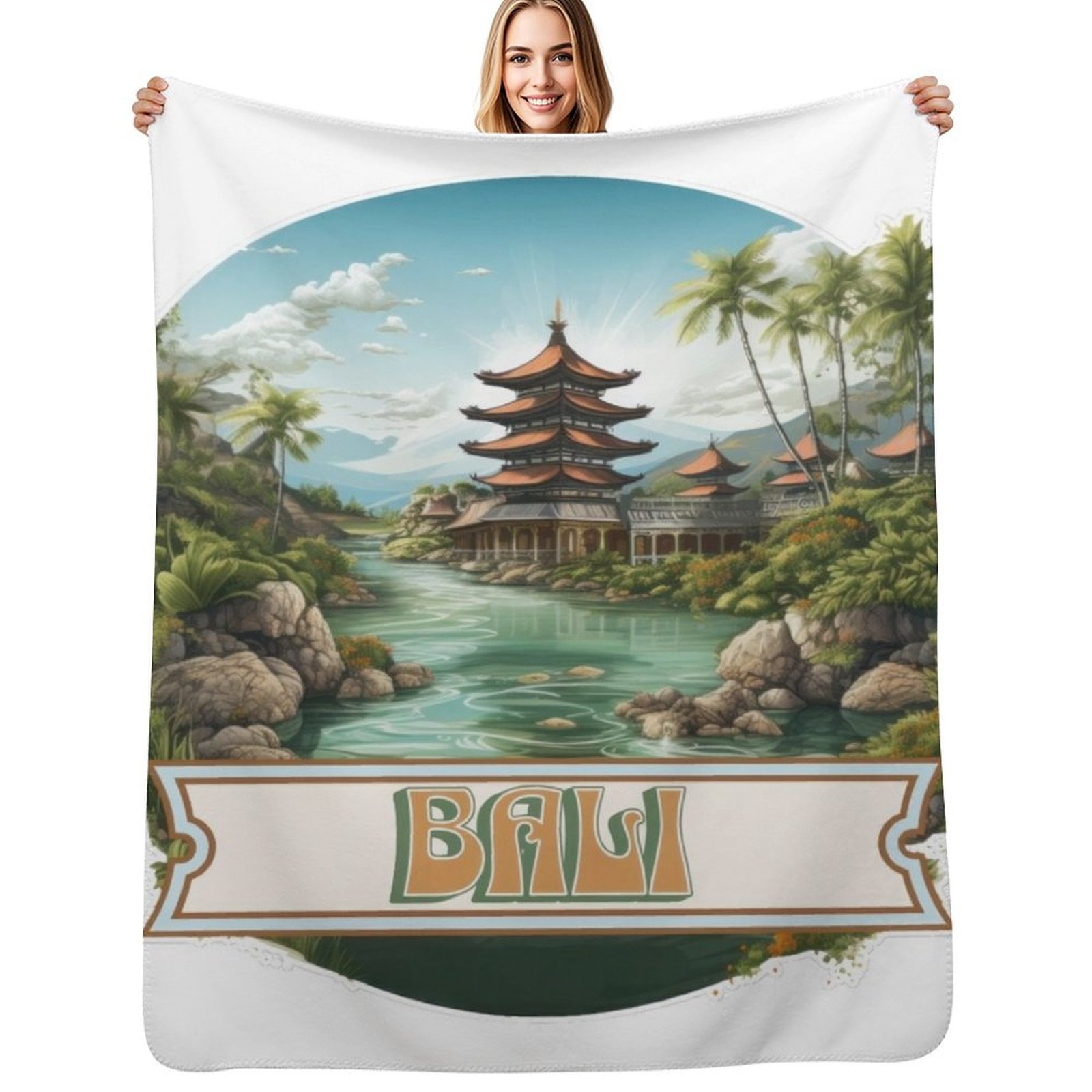 3D Printing Bali - Bali Indonesia Throw Blanket Stylish Couch