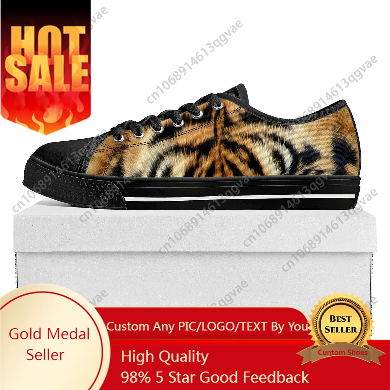 3D Printing Custom - Tiger Stripe 3D Print Low Top