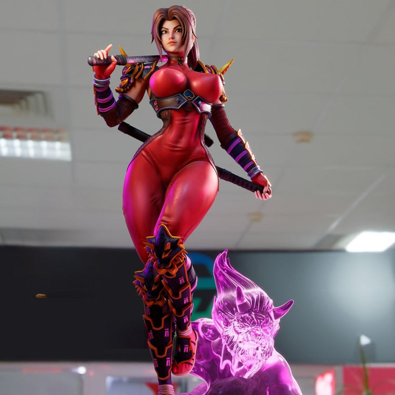 3D Printing Abs - 2 Styles Game Character 6125 Taki