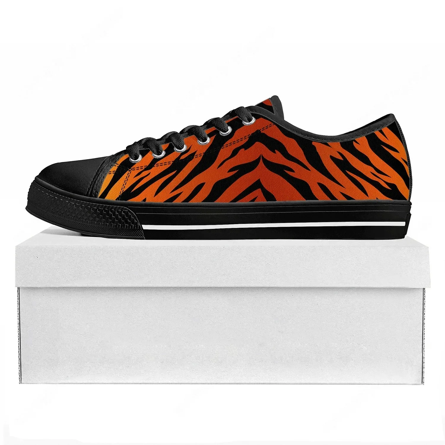 3D Printing Custom - Tiger Stripe 3D Print Low Top