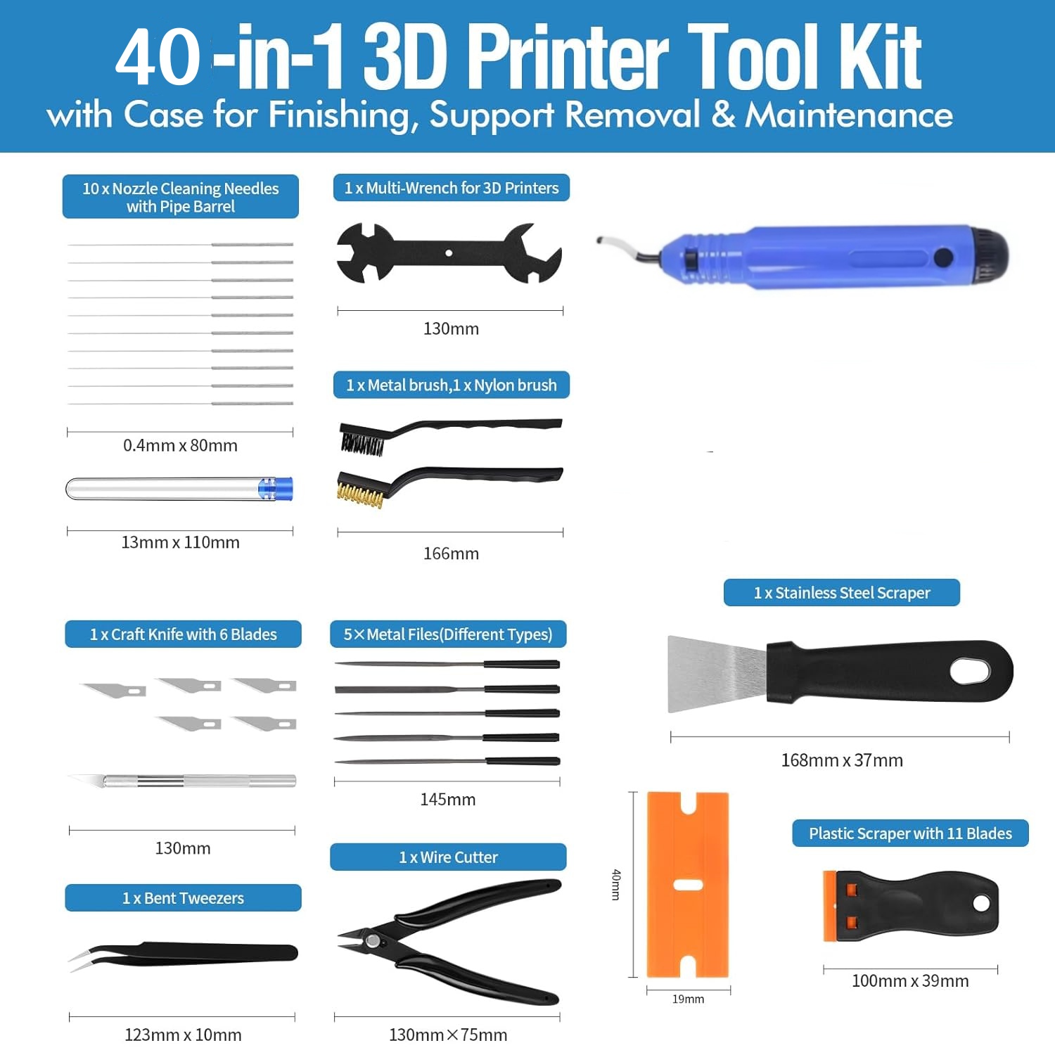 40PCS 3D Printer Tools, Scrape - đánh giá và giá 3D Printing Process