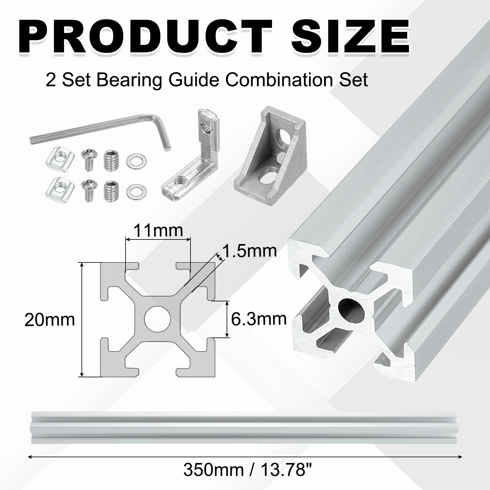 2Sets 100-400mm V Slot 2020 Al - đánh giá và giá V Slot Aluminum Extrusion