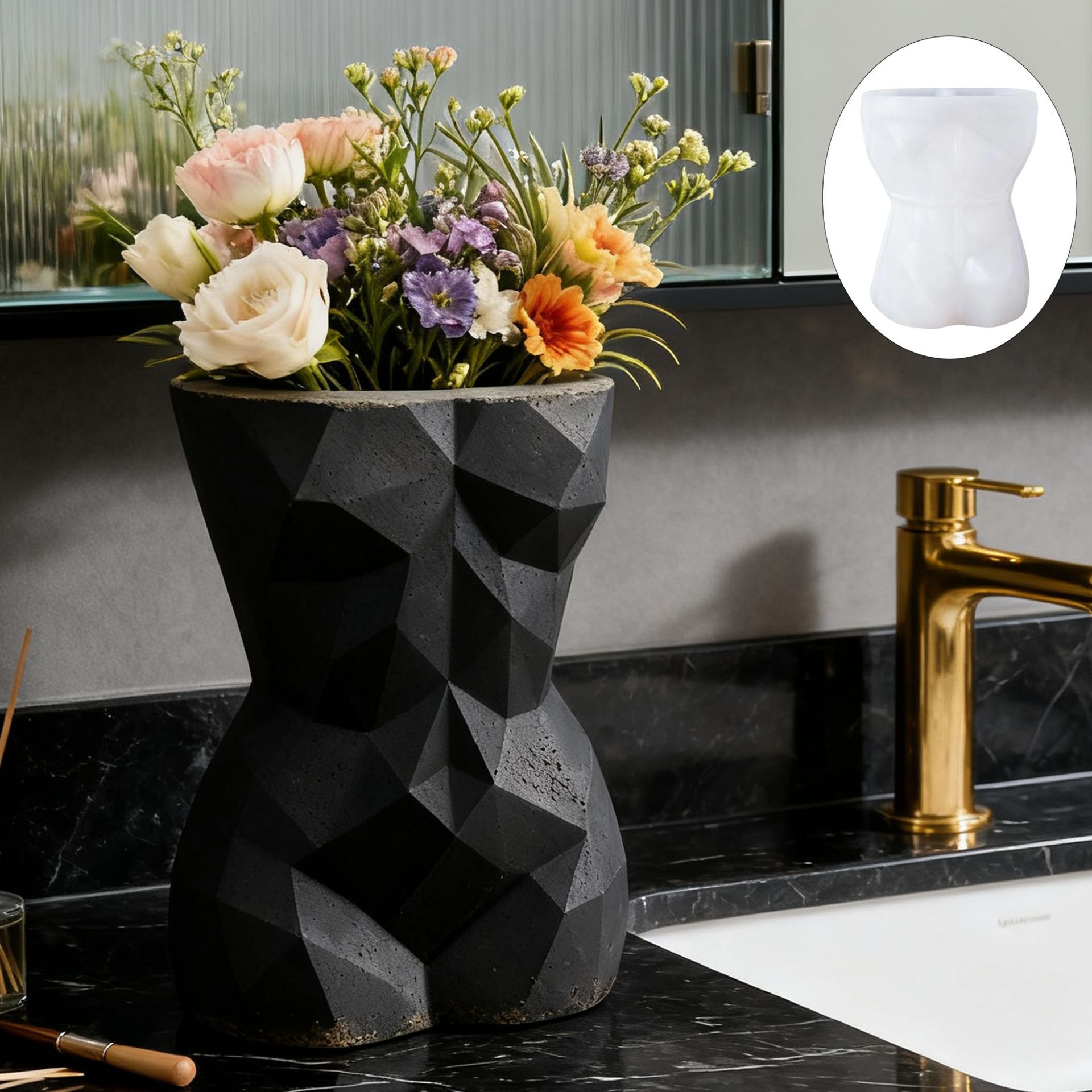 3D Geometric Female Body Flowe - đánh giá và giá 3D Printing Vase