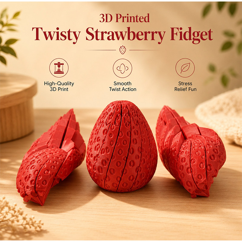Twisted Strawberry Egg 3d Prin - đánh giá và giá 3D Printing Egg
