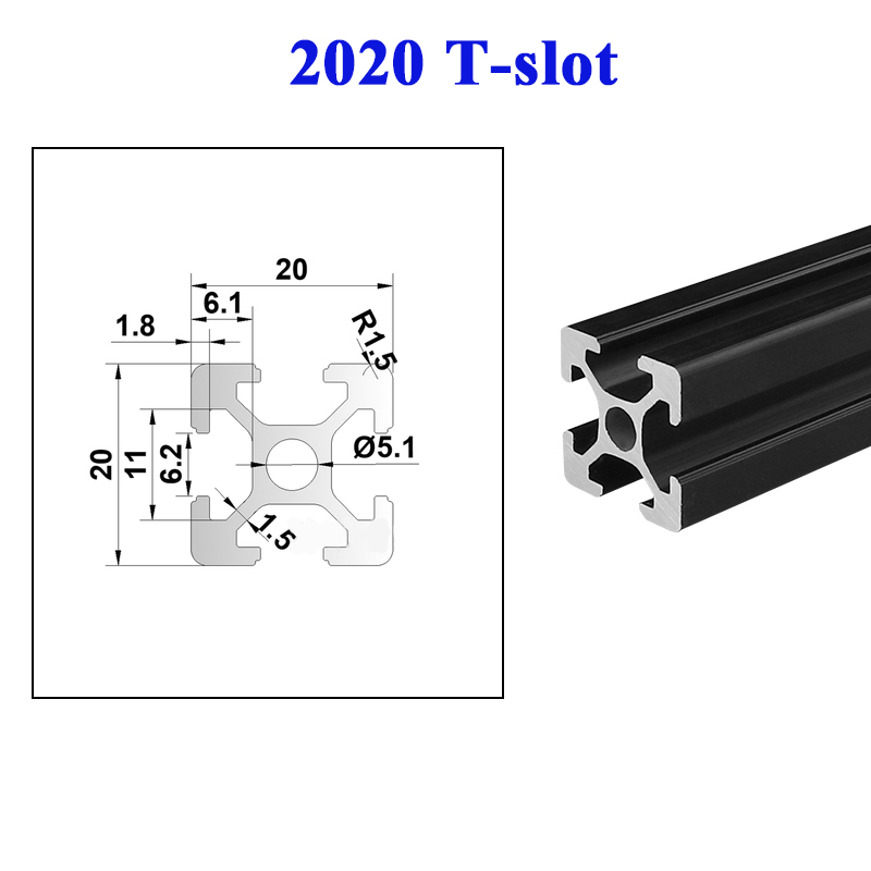 4pcs 2020 T-Slot Aluminum Extr - đánh giá và giá V Slot Aluminum Extrusion